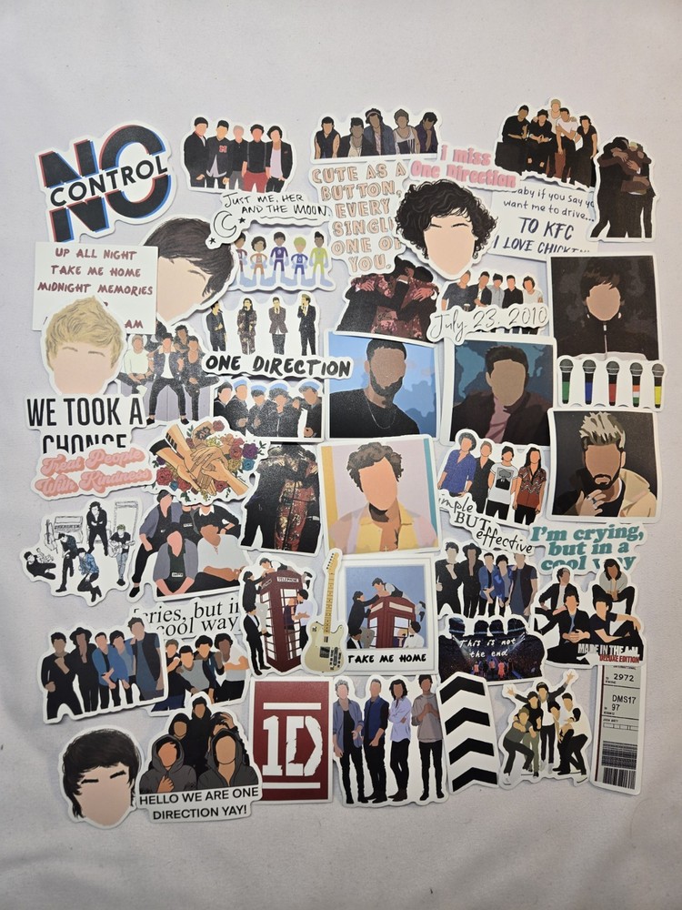 50pc One Direction 1D Stickers Full Color Decals HARRY STYLES