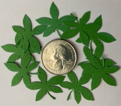 GREEN BRIGHT PALM FROND Die-cut Embellishment(10pc) Jolee’s•Flower •Garden•Stem