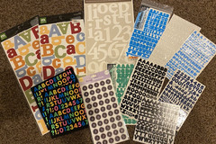 Alphabet Stickers Large Lot Scrapbooking Words New and Barely Used Letters packs