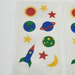 3 VINTAGE FRANCES MEYER STICKERS PLANETS STARS MOON SPACE SEALED NEW IN PACKAGE