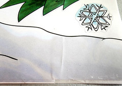 Vintage 1998 Snowbank Border Pine Tree sSticker Memories Etc Christmas Scrapbook