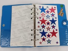 Vintage Stickopotamus Colorful 6-Ring Binder 12 Sticker Pages Scrapbook