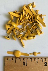 50 (30 mini 20 Med) Bright Yellow Brads – New