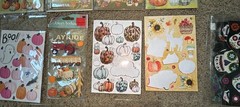 Lot of 20+ Pop Up Stickers, Rubbing, Flat Scrapbooking Halloween, Fall, Skulls