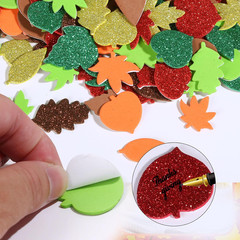300 PCS Autumn Thanksgiving Fall Leaf Foam Sticker, Self Adhesive Foam Stickers,