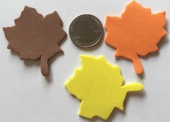FALL FOAM LEAVES(12pc)Autumn Thanksgiving•Maple•Tree•Brown•Red •Orange•Yellow•••
