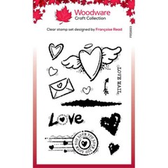 Woodware Craft Clear Stamp LOVE MAIL Scrapbooking