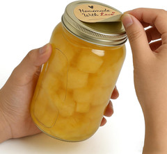 600 Pcs Homemade with Love Stickers, 2″ round Canning Labels for Mason Jars, Jam