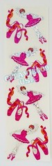 HAMBLY STUDIOS PRISMATIC GLITTER STICKERS BALLERINA BALLET SHOES VINTAGE RARE