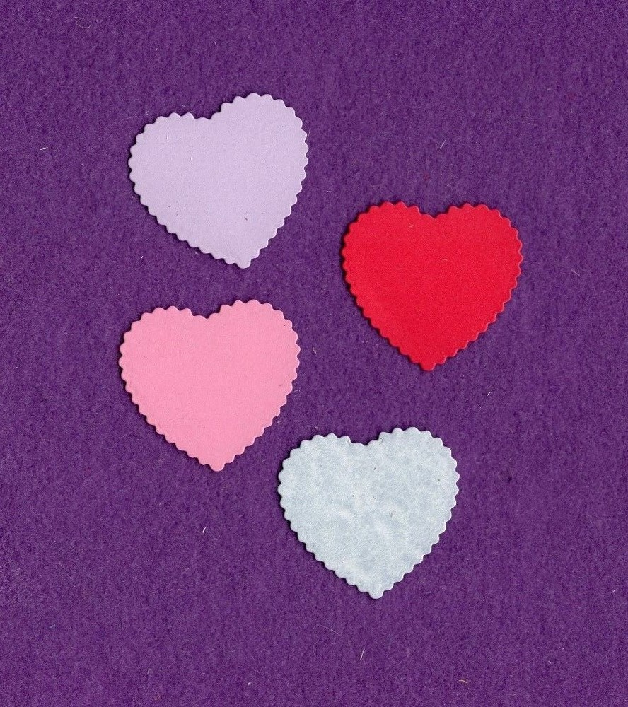 WITH LOVE HEART die cuts scrapbook cards
