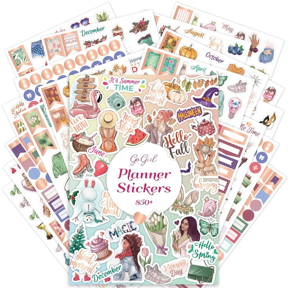 Value Sticker Pack – 850+ Small Aesthetic Stickers for Planner, Journal & Cal…