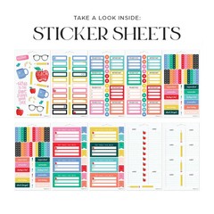 5-Pack Happy Planner Playful Icons Teacher Sticker Book 222/Pack (1,110 total)