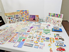 Large Scrapbook Lot Word Phrase Birthday Holiday Embellishment Craft Over 1.5lbs