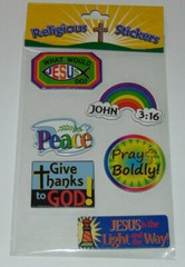 6 Christian Stickers RELIGIOUS PHRASES Bible Journal Scrapbooking Arts & Crafts