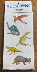 Vintage Collector Stickers Silver Wings Dinosaurs 1 of a set of 2