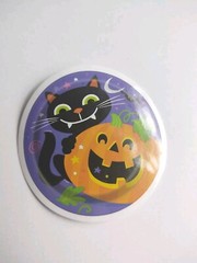 Lot Of 9 Stickers Halloween Pumpkins Black Cats Bats Witches Spooky