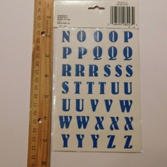 Keepsake Essentials Stickers Lot 2 Sheets Package ~ABC Blue Uppercase Letters~