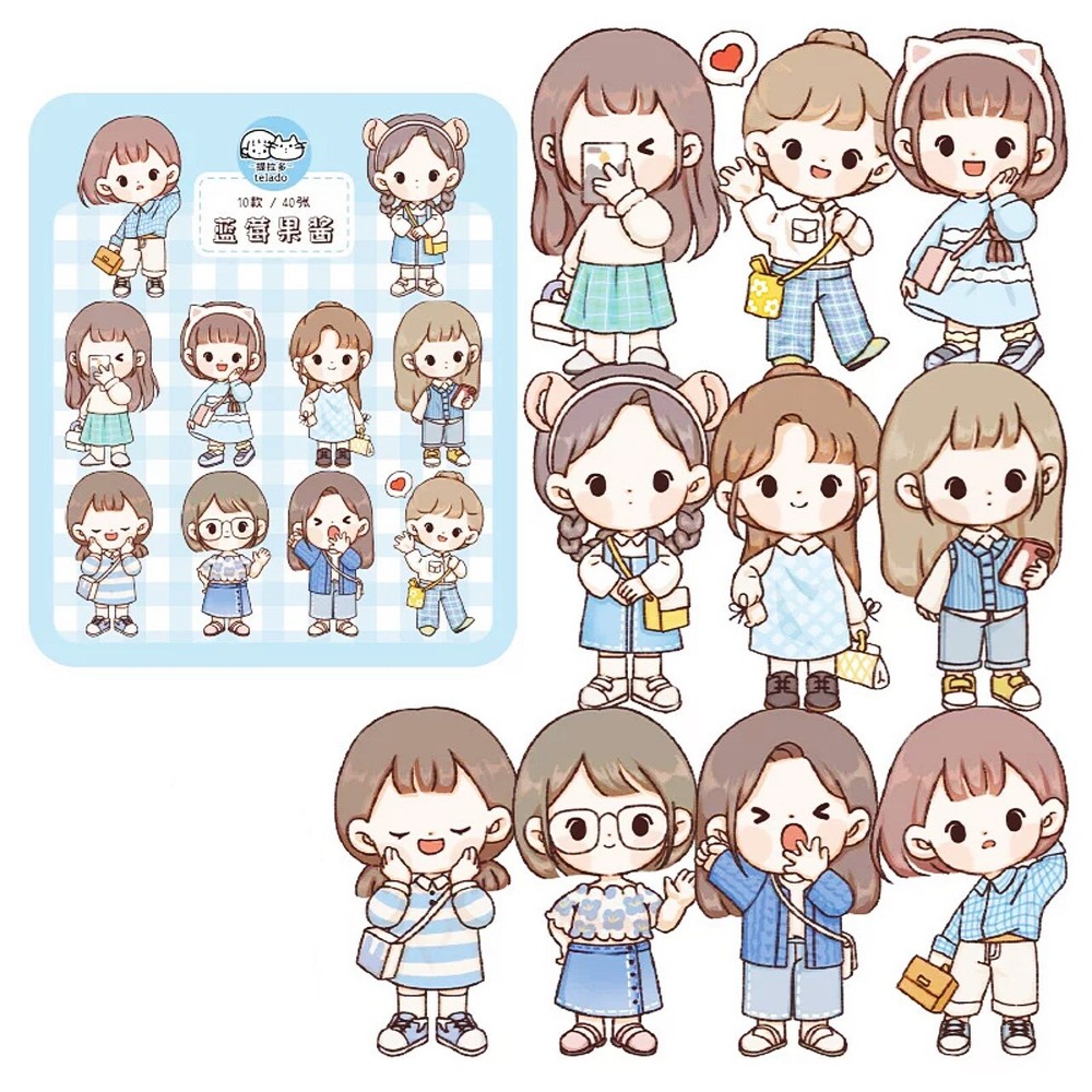 Waterproof Stickers 10 Designs / 40 Pcs Per Pack