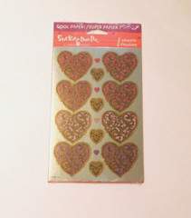 Stickety Doo-Da ~Patterned Hearts~ 2 Sheets American Greetings Sealed Pack READ