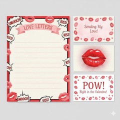Cute Valentine Paper Sets Junk Journal Scrapbook Choose A Set