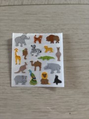 Sandylion Sticker 8 mod Micro Animals Zoo Pets Jungle Farm Cats Vintage 90s