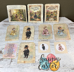 12Pc Easter Mice Ephemera Pack For Scrapbook Junk Journal Mixed Media Crafts