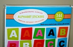 Alphabet Stickers 144 Count 2 Packages New Sealed Scrapbook Crafts Kids