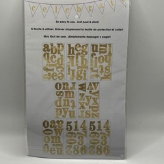 Me & My Big Ideas mambiSTICKS Gold Foil Alphabet Number Stickers 8 Sheets STL111