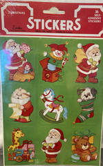 VINTAGE 1980 Eureka Paper Magic Group Christmas Santa & Toys 36 Stickers NIP NOS