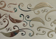 SILVER METALLIC FLOURISH Stickers (15pc)Stampendous•Christmas•Swirl•￼Card Making