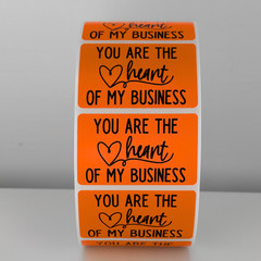 You Are the Heart of My Business Stickers Labels Thank You Packaging labels