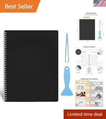 Large Reusable Sticker Book Collecting Album 8.5×11 Inch Sticker Collection S…