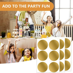 60Pcs Gold Scratch Off Stickers,2inch Round Scratch-Off Labels Self-AdhesiveEasy