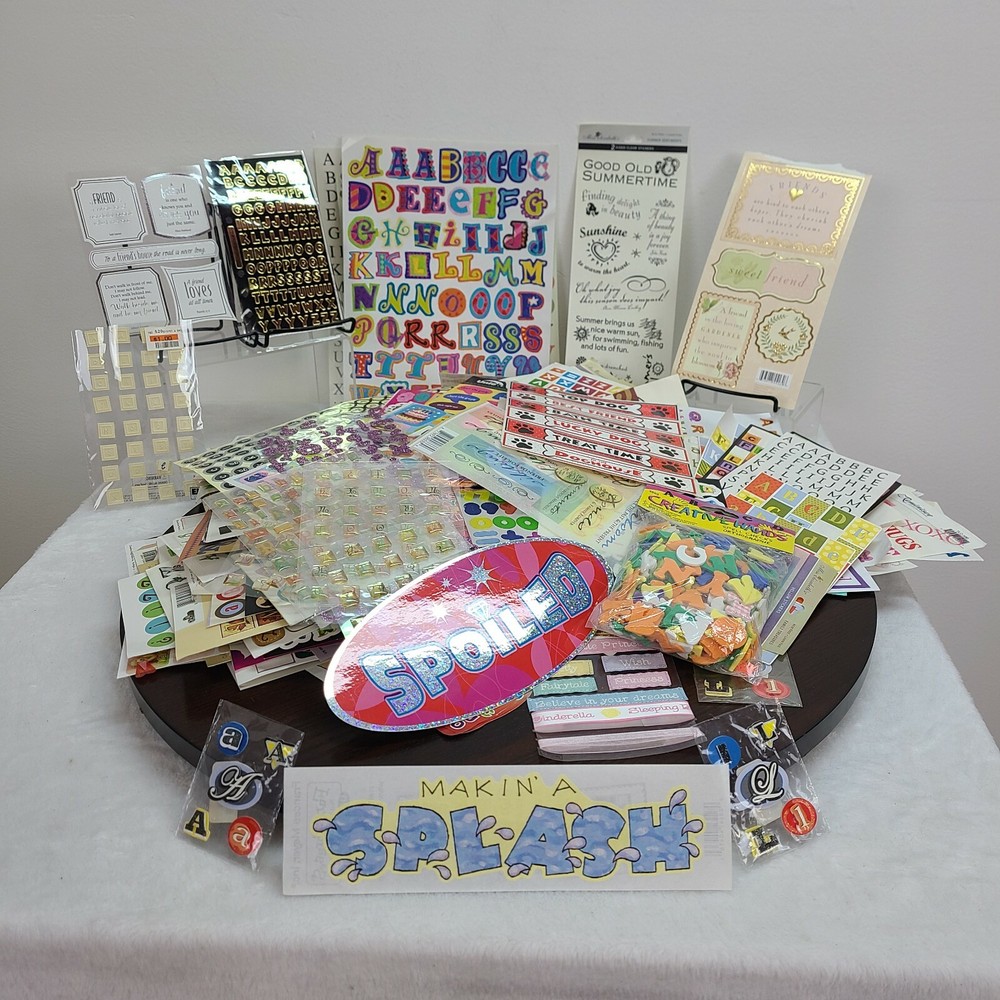 Scrapbooking Mixed Sticker Lot Letters Numbers Words Quotes Art Craft Planner