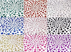 CraftbuddyUS 325 Red Self Adhesive Diamante Rhinestone Gems Cards &Craft Bling