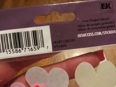 Sticko Stickers Valentines Glitter Hearts Pink Purple Green Blue Dots Circles