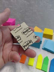 Craft lot set POST IT NOTES Rainbow Pink Green Purple marker tabs memo