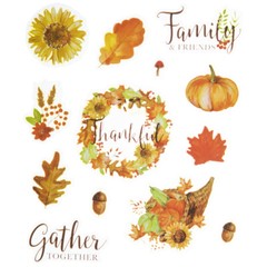 THE PAPER STUDIO Stickabilities THANKSGIVING AUTUMNAL Stickers – 26 pcs