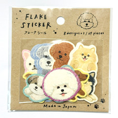 Dog Flake Stickers Poodle Chihuahua Pomeranian Japan Cute