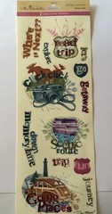 ROAD TRIP Clear Mylar Stickers Approx.4″x 11″Miss Elizabeth’s•Vacation •Getaway•