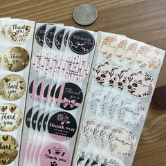 200pcs Cute Thank You Stickers 1” Small Business for Decorate Envelopes Sealing