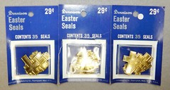 3 Packs, Dennison 35 Gummed Foil Crosses (1 1/4″ x 7/8″) 105 total Crosses
