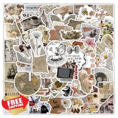Flurendo 60pc Vintage Stickers Colourful-C1