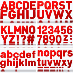 232 Pieces 24 Sheets Red Letter Stickers Large Bulletin Board Letters for Classr