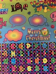 Vintage Lisa Frank Vintage Y2K Sticker Sheet Friends Holidays Alphabet S1273-01