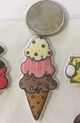 PARTY,PARTY,PARTY Puffy Stickers (3pc)Provo•Happy Birthday•Ice Cream•Clown•Gift