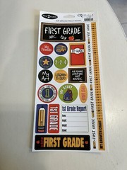 Reminisce Back To School Self-adhesive Diecut Stickers BTS-102 First Grade