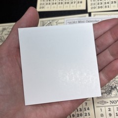 Jenni Bowlin Studio set of 12 mini calendar cards, scrapbook junk journal 3×3″