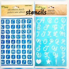NEW-Set Of 6 Packs Of ALPHABET Stickers/Stencils/Foam Stickers For Scrapbooking