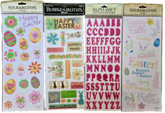 Huge Vintage 90s Scrapbook Embellishments Spring Easter Jolee’s Sticko Sandylion